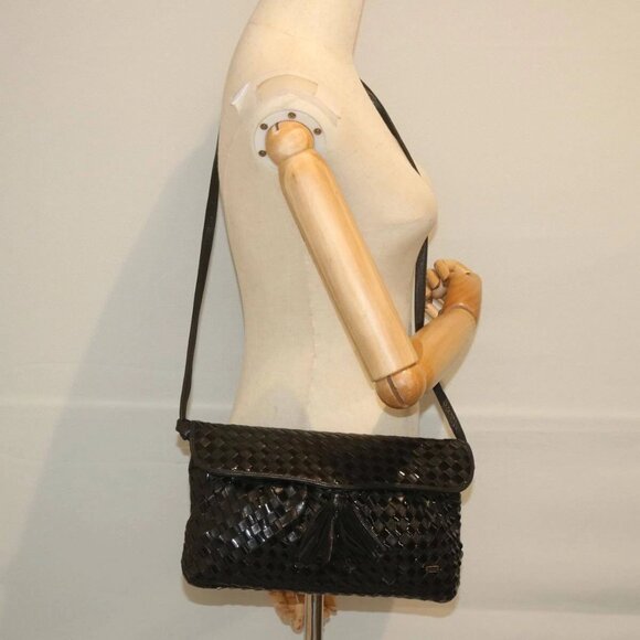 BALLY Shoulder Bag Leather Black Auth bs9690 - Picture 15 of 16